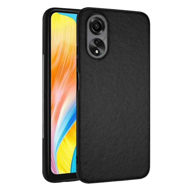 For OPPO A38 4G/A18 4G Global R20 Leather Pattern Phone Single Case