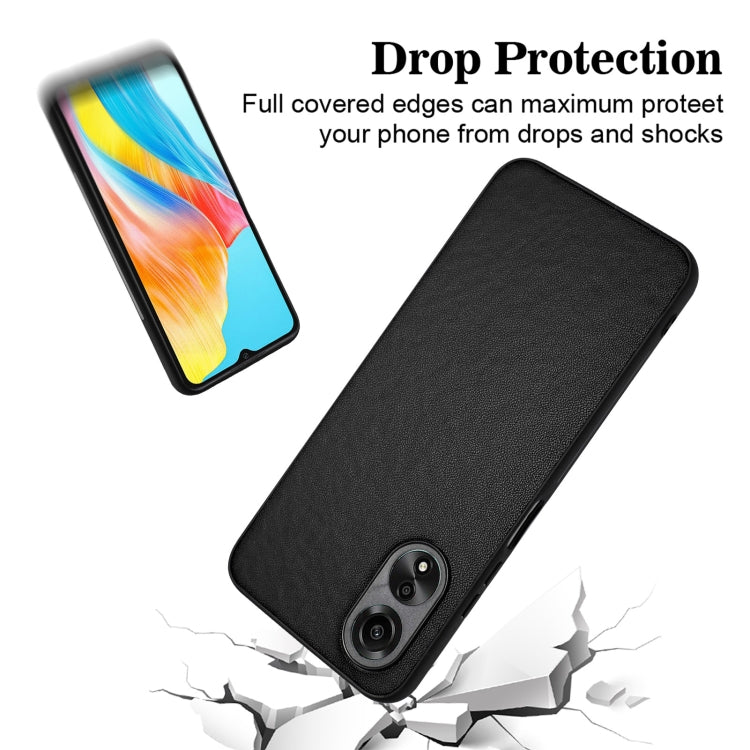For OPPO A38 4G/A18 4G Global R20 Leather Pattern Phone Single Case