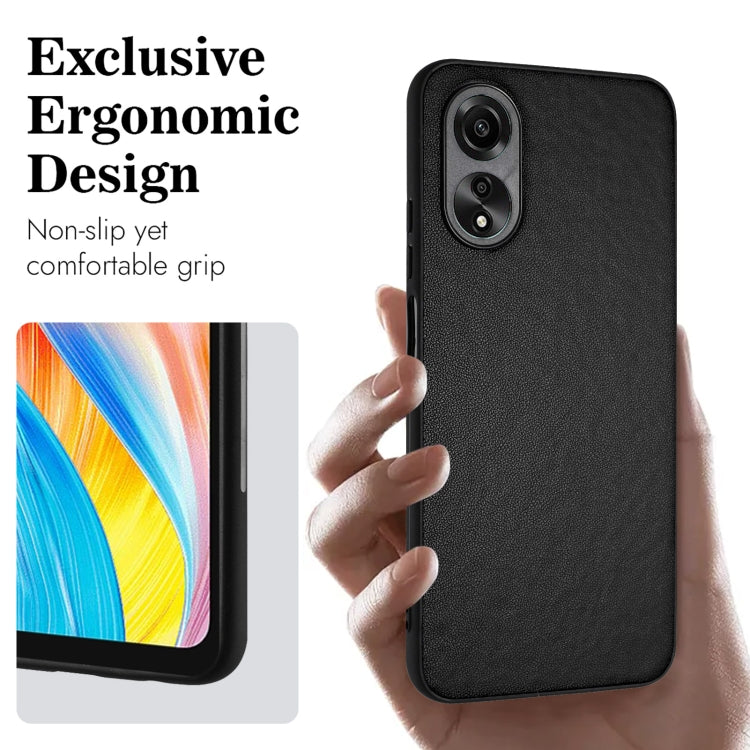 For OPPO A38 4G/A18 4G Global R20 Leather Pattern Phone Single Case