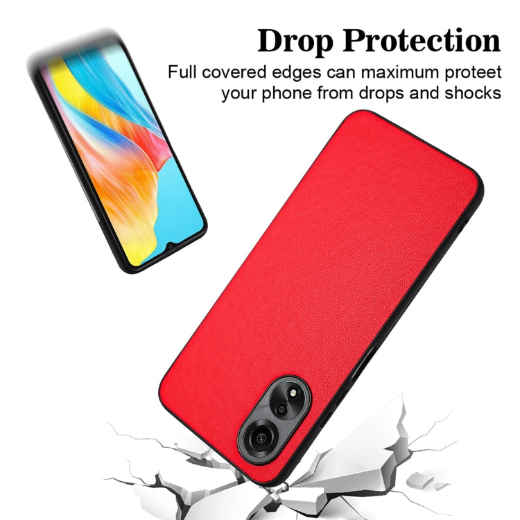 For OPPO A38 4G/A18 4G Global R20 Leather Pattern Phone Single Case