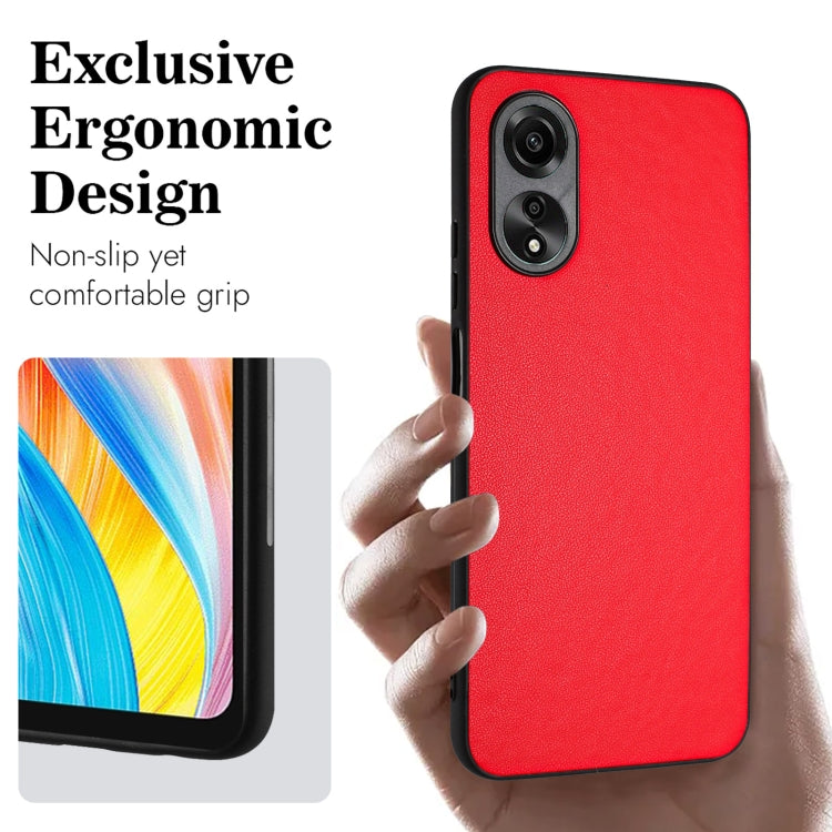 For OPPO A38 4G/A18 4G Global R20 Leather Pattern Phone Single Case