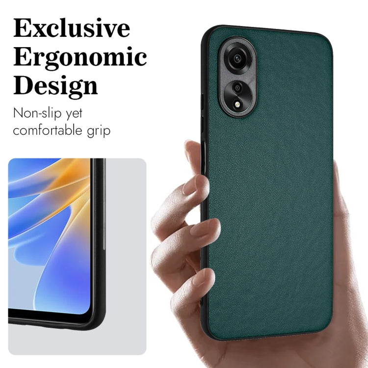 For OPPO A58 4G Global R20 Leather Pattern Phone Single Case