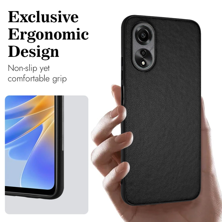For OPPO A58 4G Global R20 Leather Pattern Phone Single Case