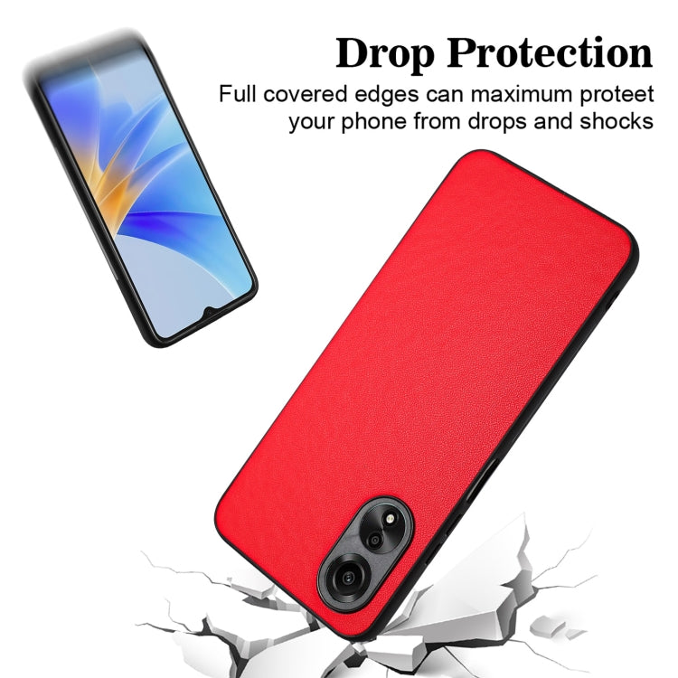 For OPPO A58 4G Global R20 Leather Pattern Phone Single Case