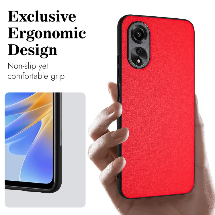 For OPPO A58 4G Global R20 Leather Pattern Phone Single Case