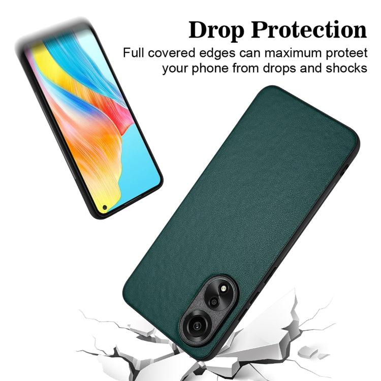 For OPPO A78 4G Global R20 Leather Pattern Phone Single Case