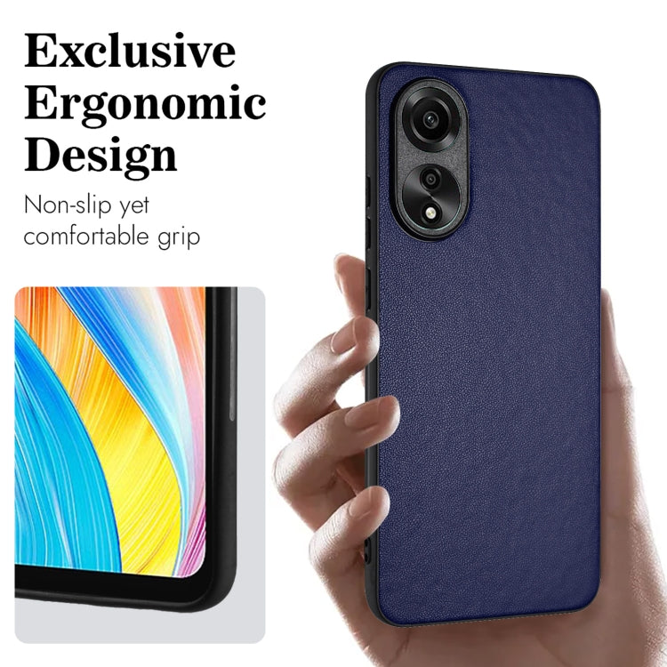 For OPPO A78 4G Global R20 Leather Pattern Phone Single Case