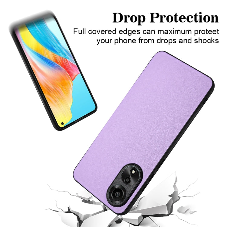 For OPPO A78 4G Global R20 Leather Pattern Phone Single Case