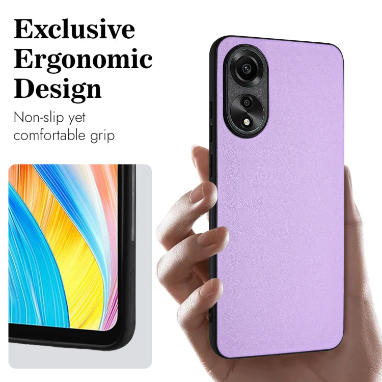 For OPPO A78 4G Global R20 Leather Pattern Phone Single Case