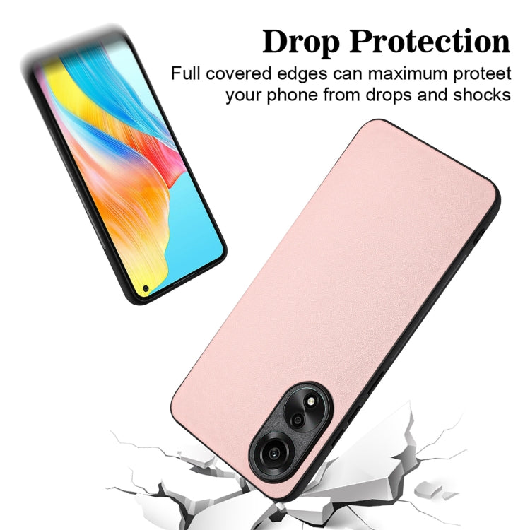 For OPPO A78 4G Global R20 Leather Pattern Phone Single Case
