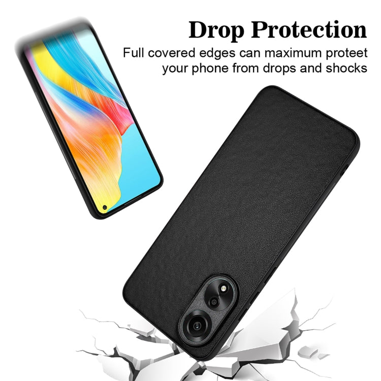 For OPPO A78 4G Global R20 Leather Pattern Phone Single Case