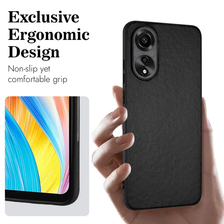 For OPPO A78 4G Global R20 Leather Pattern Phone Single Case