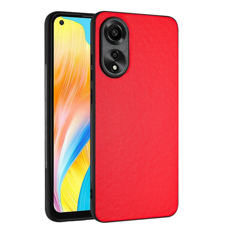 For OPPO A78 4G Global R20 Leather Pattern Phone Single Case