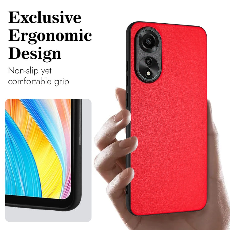 For OPPO A78 4G Global R20 Leather Pattern Phone Single Case