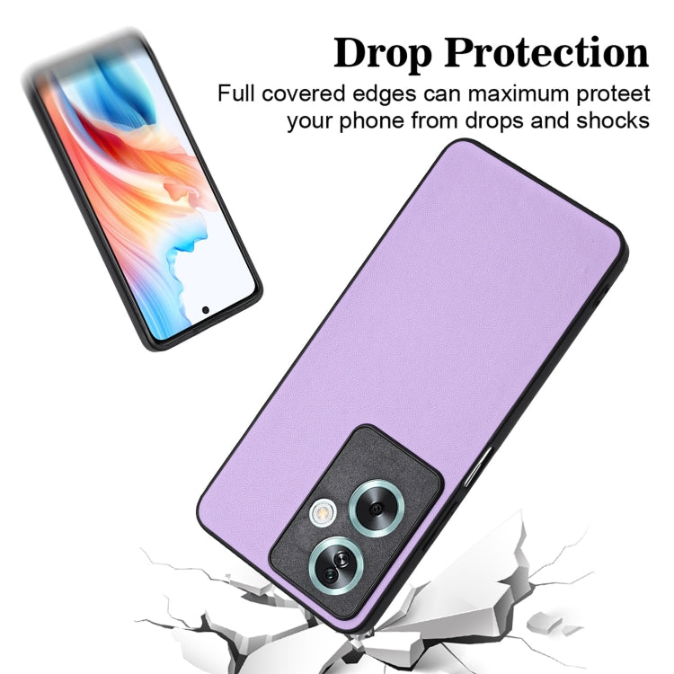 For OPPO A79 5G Global R20 Leather Pattern Phone Single Case