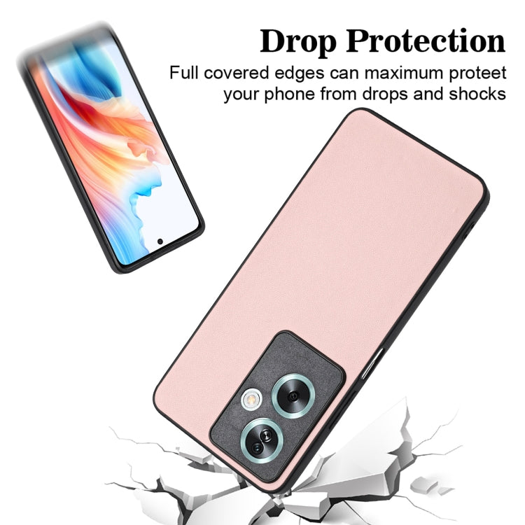For OPPO A79 5G Global R20 Leather Pattern Phone Single Case