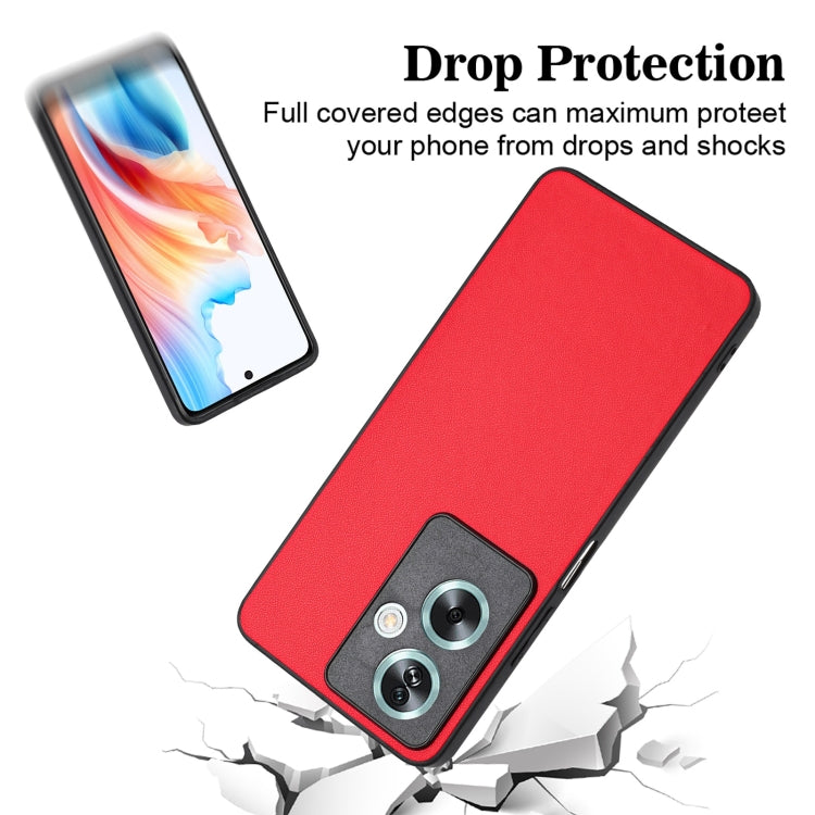 For OPPO A79 5G Global R20 Leather Pattern Phone Single Case