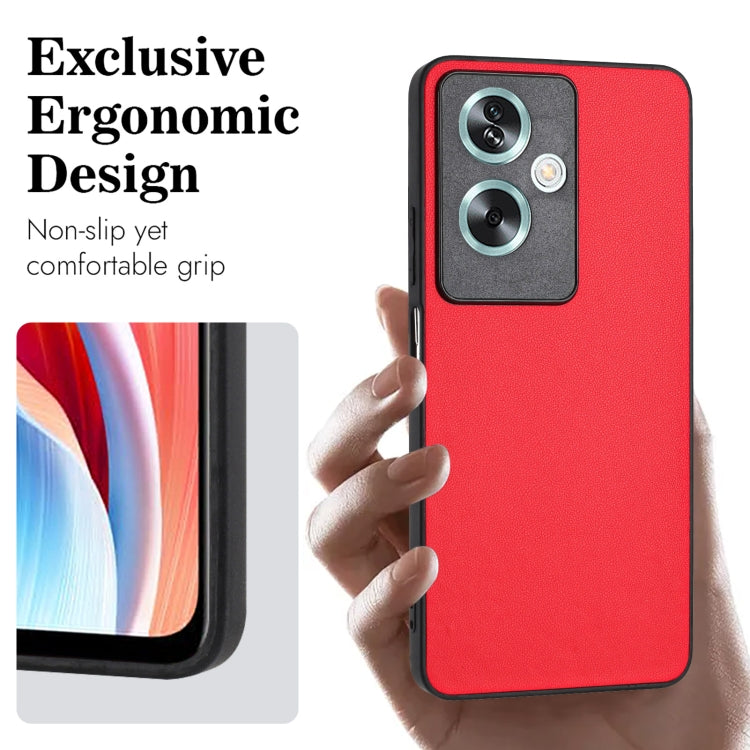 For OPPO A79 5G Global R20 Leather Pattern Phone Single Case