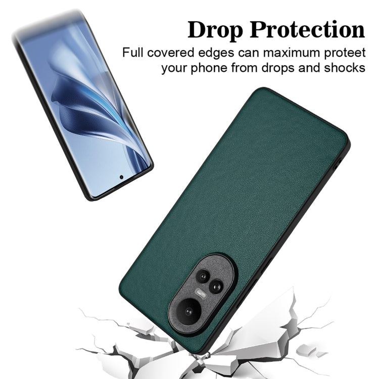 For OPPO Reno10/Reno10 Pro 5G Global R20 Leather Pattern Phone Single Case