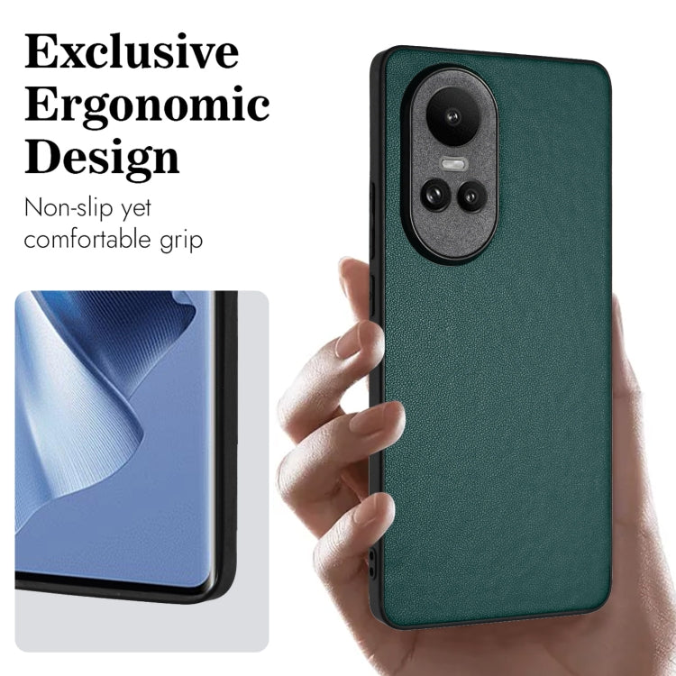 For OPPO Reno10/Reno10 Pro 5G Global R20 Leather Pattern Phone Single Case
