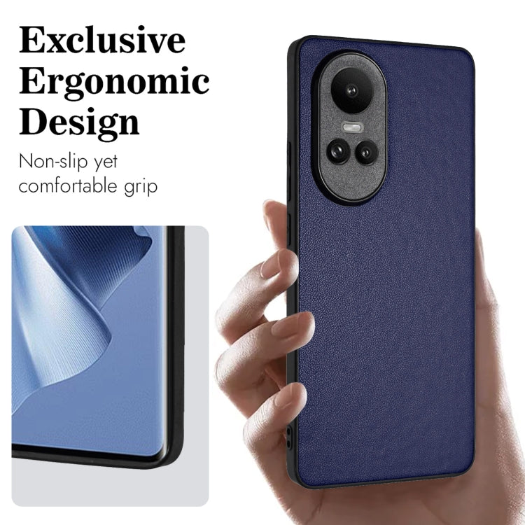 For OPPO Reno10/Reno10 Pro 5G Global R20 Leather Pattern Phone Single Case