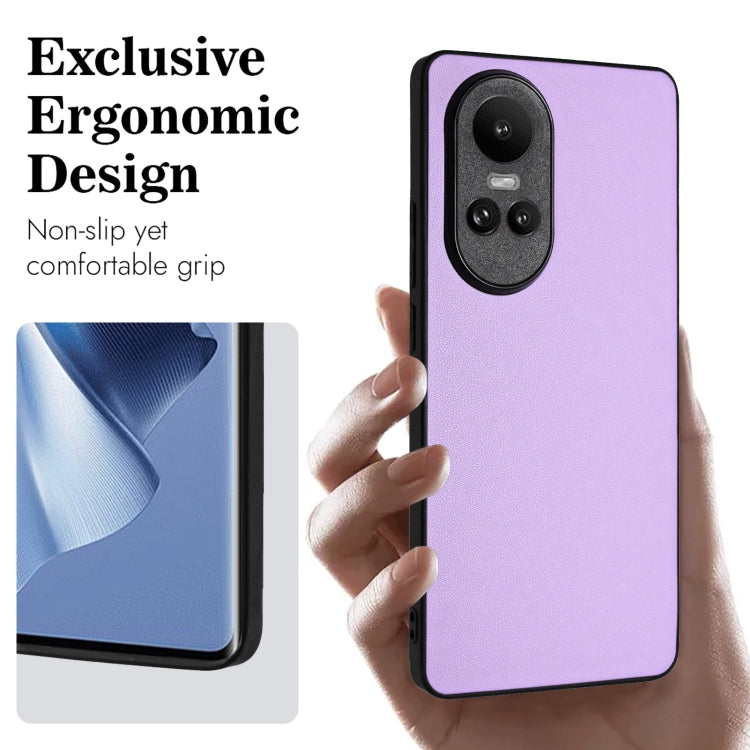 For OPPO Reno10/Reno10 Pro 5G Global R20 Leather Pattern Phone Single Case