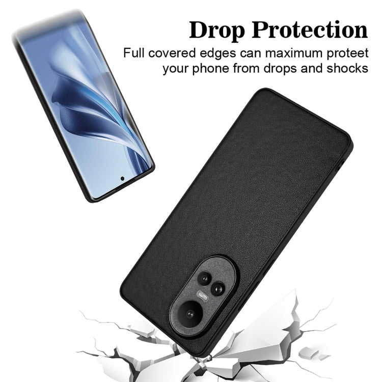 For OPPO Reno10/Reno10 Pro 5G Global R20 Leather Pattern Phone Single Case