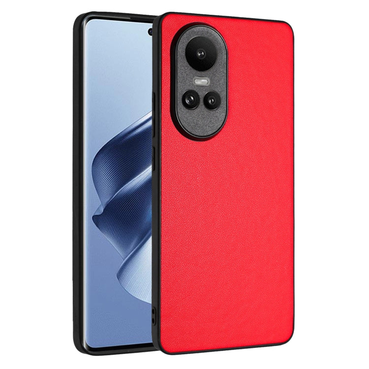 For OPPO Reno10/Reno10 Pro 5G Global R20 Leather Pattern Phone Single Case