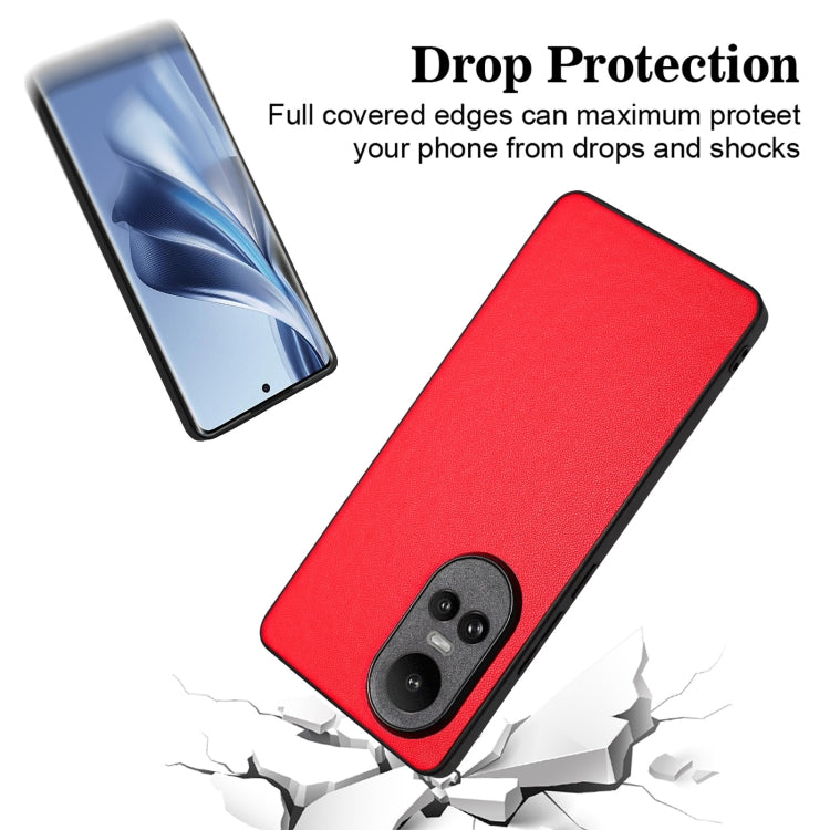 For OPPO Reno10/Reno10 Pro 5G Global R20 Leather Pattern Phone Single Case