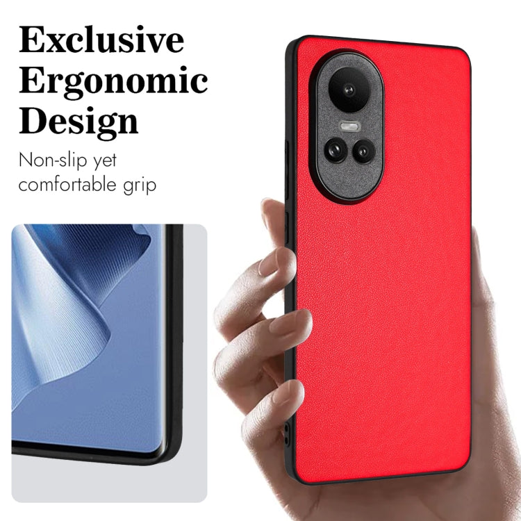 For OPPO Reno10/Reno10 Pro 5G Global R20 Leather Pattern Phone Single Case