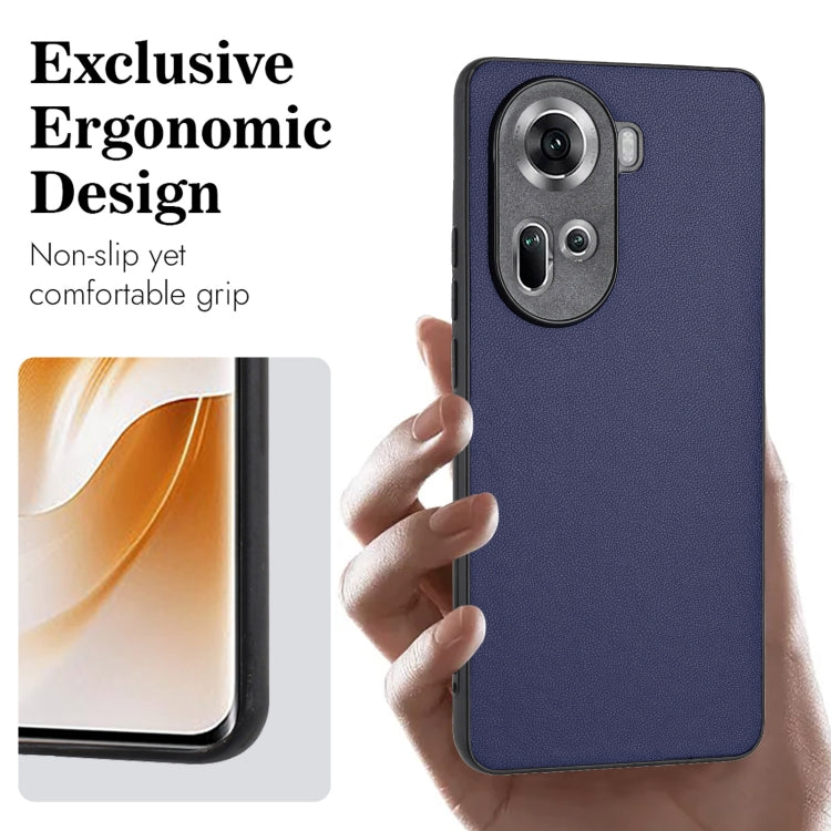 For OPPO Reno11 Global R20 Leather Pattern Phone Single Case