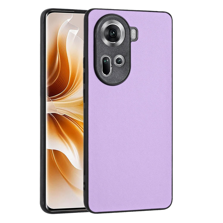For OPPO Reno11 Global R20 Leather Pattern Phone Single Case