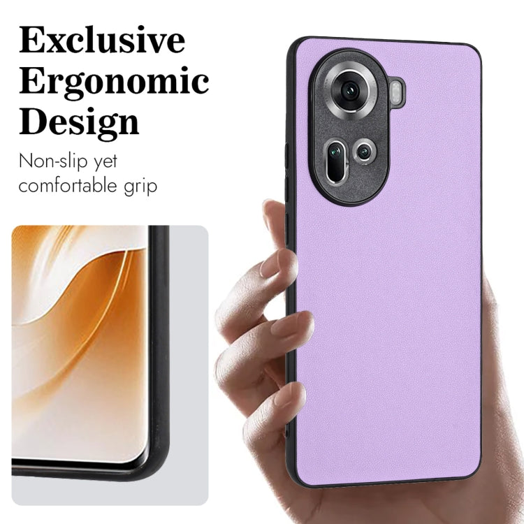 For OPPO Reno11 Global R20 Leather Pattern Phone Single Case