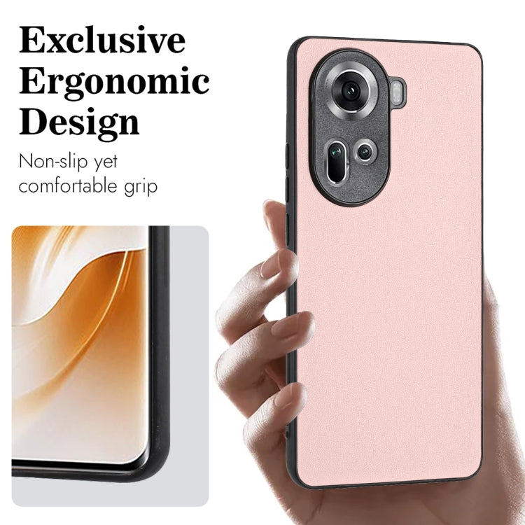 For OPPO Reno11 Global R20 Leather Pattern Phone Single Case
