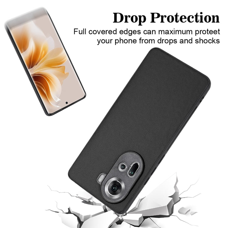 For OPPO Reno11 Global R20 Leather Pattern Phone Single Case