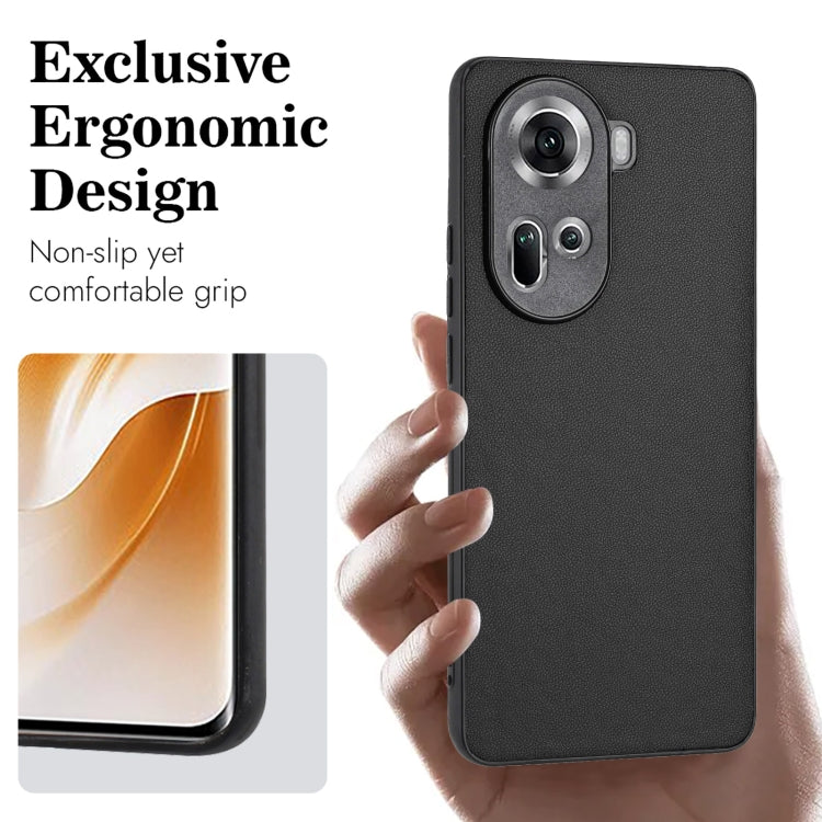 For OPPO Reno11 Global R20 Leather Pattern Phone Single Case