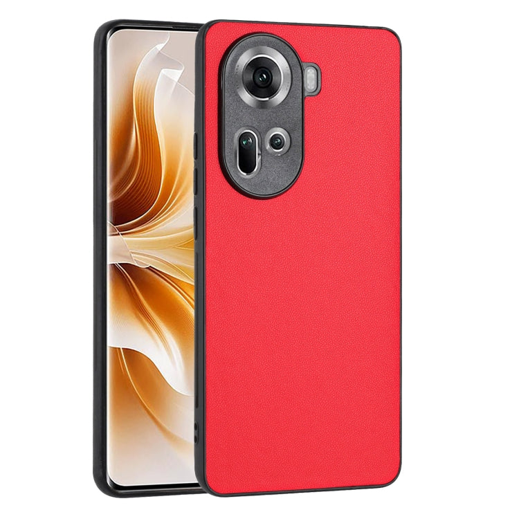 For OPPO Reno11 Global R20 Leather Pattern Phone Single Case