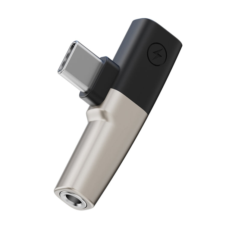 2 in 1 USB-C / Type-C to 3.5mm + USB-C / Type-C DAC Audio Phone Charging Adapter