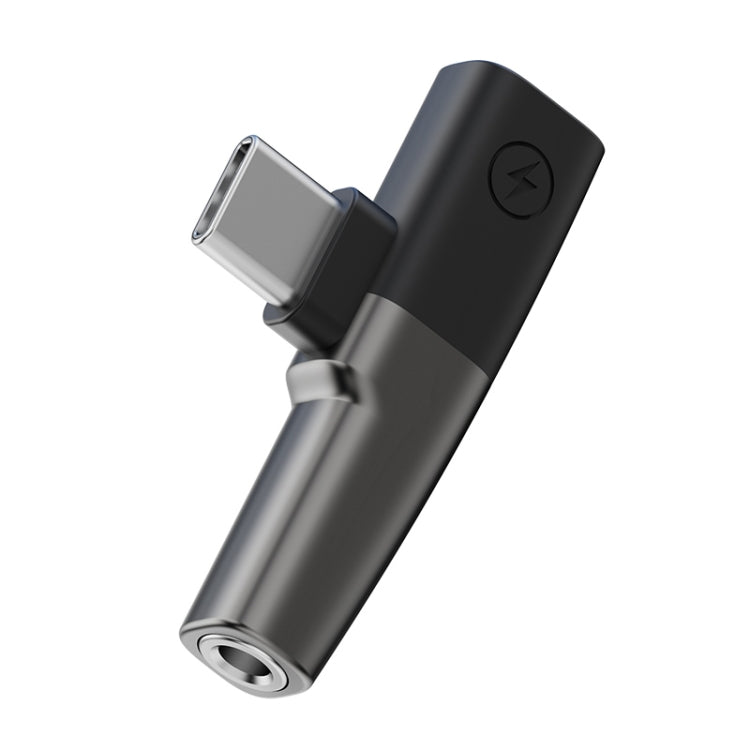 2 in 1 USB-C / Type-C to 3.5mm + USB-C / Type-C DAC Audio Phone Charging Adapter