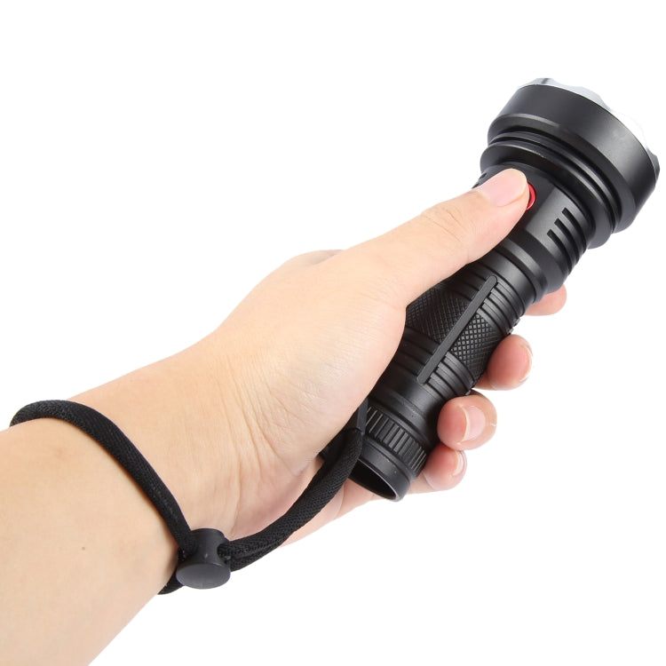 W5201-1 19 LEDs 3200LM Super Bright Rechargeable Flashlight - Black