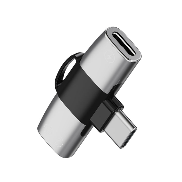2 in 1 USB-C / Type-C to Dual USB-C / Type-C T-Type Audio Mobile Phone Charging Adapter