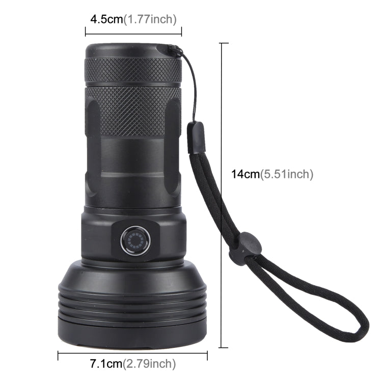 W5202-1 31 LEDs 5500LM High Brightness Rechargeable Flashlight - Black