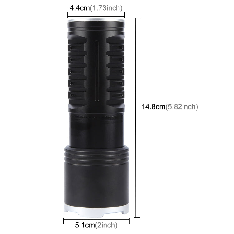 S2302 30W 1600LM High Power Telescopic Zoom Flashlight - Black