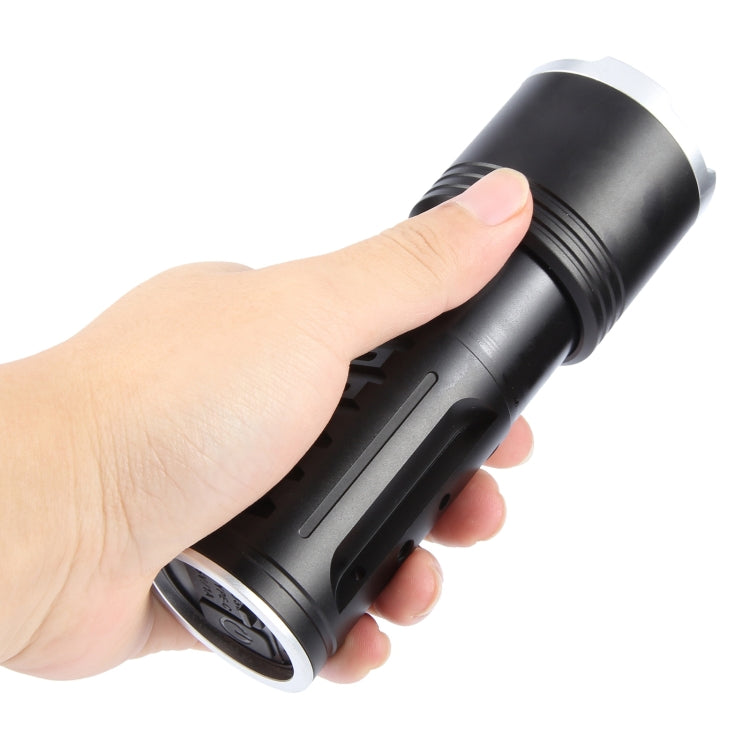 S2302 30W 1600LM High Power Telescopic Zoom Flashlight - Black
