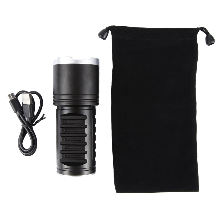 S2302 30W 1600LM High Power Telescopic Zoom Flashlight - Black