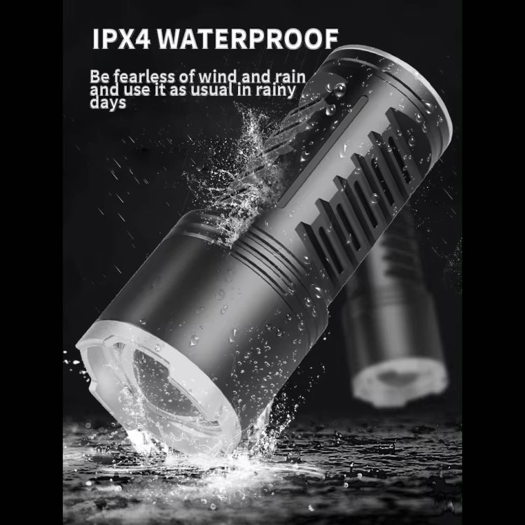 S2302 30W 1600LM High Power Telescopic Zoom Flashlight - Black