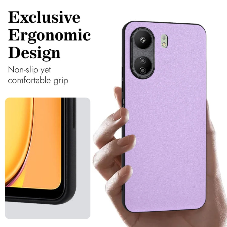 For Xiaomi Redmi 13C 4G Global/Poco C65 R20 Leather Pattern Phone Single Case