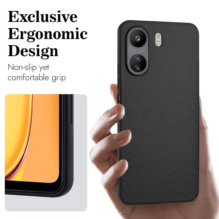 For Xiaomi Redmi 13C 4G Global/Poco C65 R20 Leather Pattern Phone Single Case