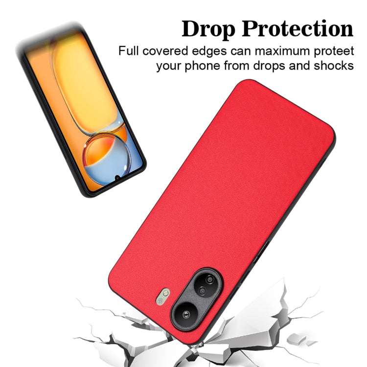 For Xiaomi Redmi 13C 4G Global/Poco C65 R20 Leather Pattern Phone Single Case