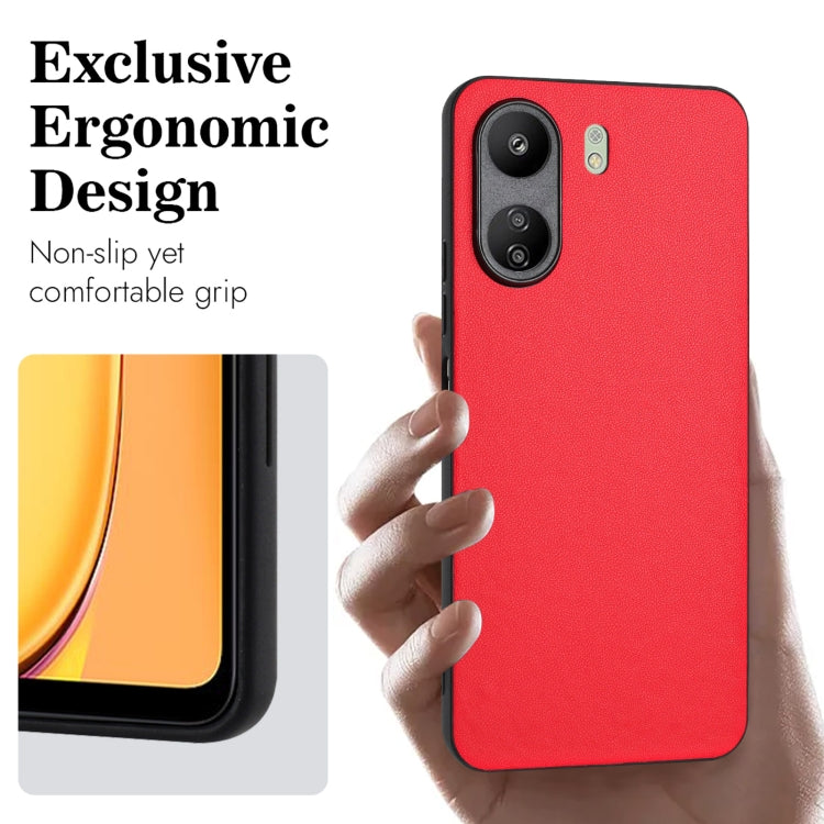 For Xiaomi Redmi 13C 4G Global/Poco C65 R20 Leather Pattern Phone Single Case